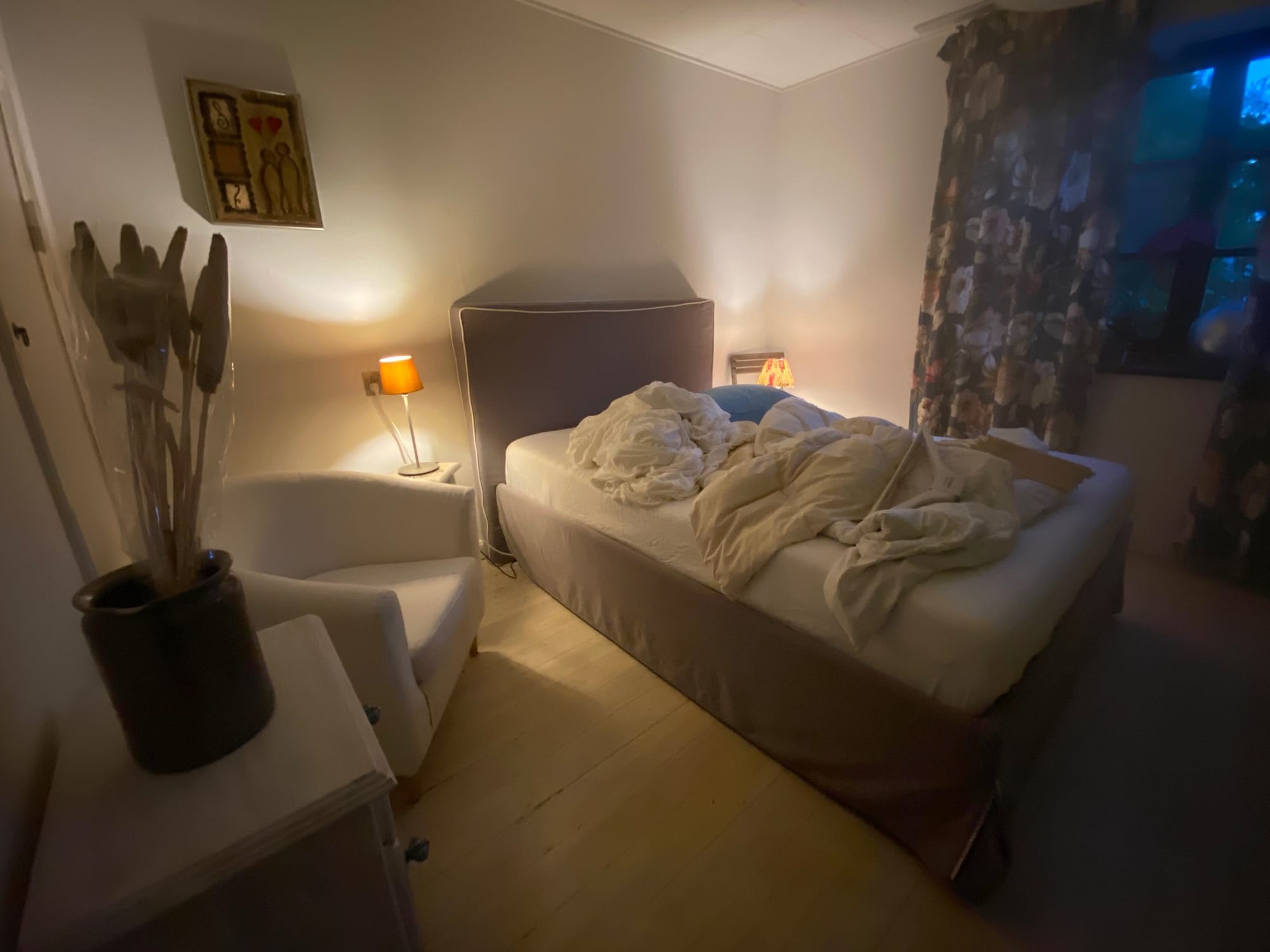 Doppelbett im Erdgeschoss